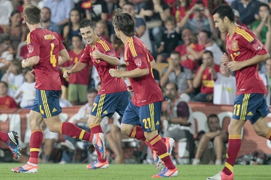 Villa xuất hiện trở lại trong màu áo Tây Ban Nha