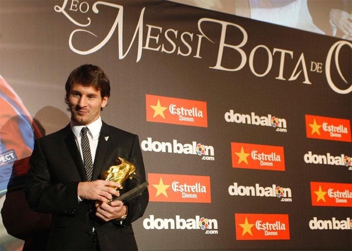 Messi với danh hiệu Chiếc Giày Vàng