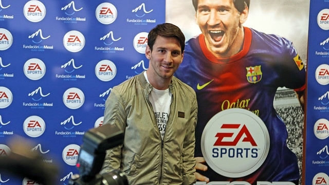 Messi tại buổi họp báo do EA Sports tổ chức