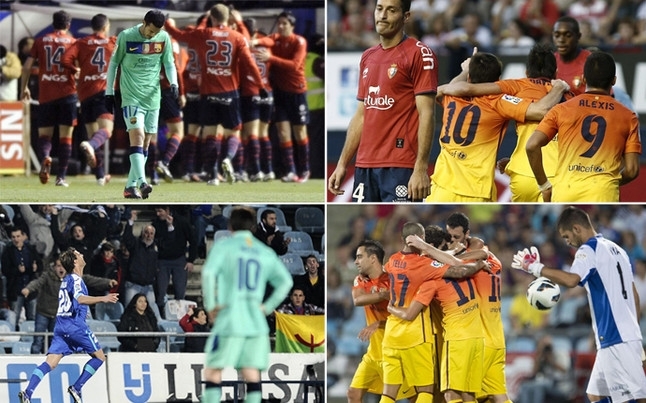 Barça lần lượt hạ gục các đối thủ khó chịu với chính bản thân ở mùa trước