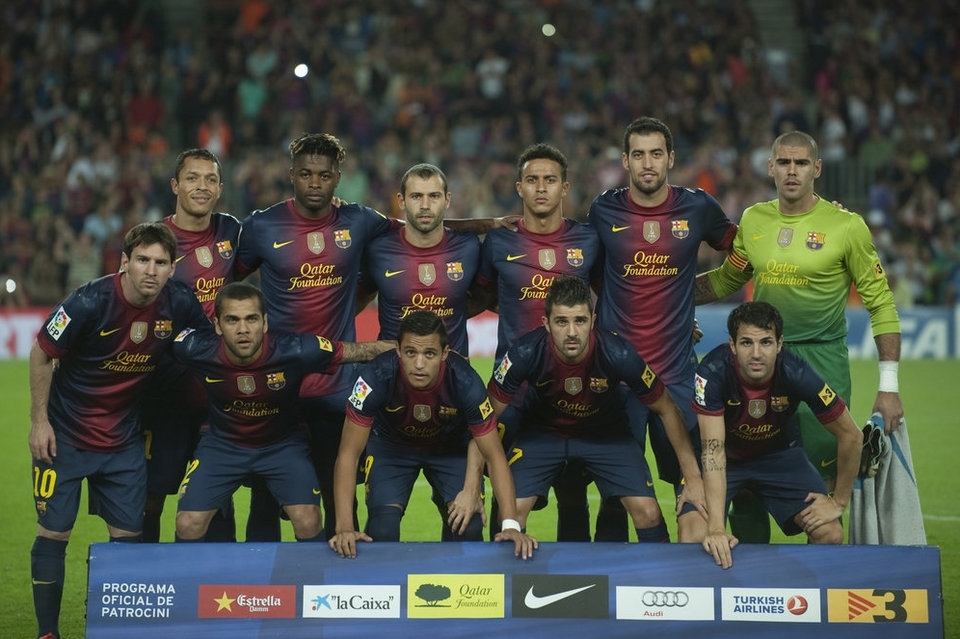 Đội hình xuất phát của Barça trong trận đấu với Granada