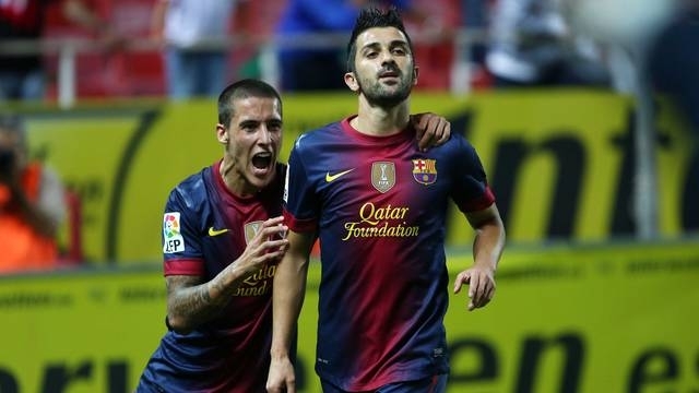 Villa ghi bàn thắng quan trọng ấn định tỷ số 2-3 cho đội khách Barça