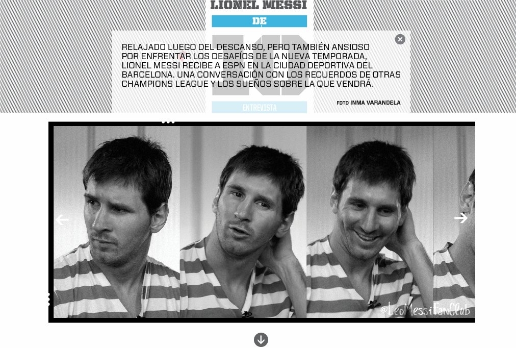 Ảnh Messi trên một trang của ấn bản đặc biệt từ ESPN