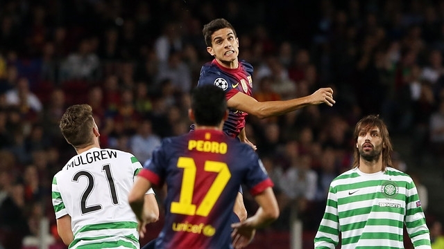 Bartra cũng tham gia tấn công gây sức ép lên Celtic