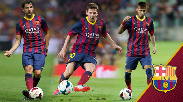 Cesc, Messi và Neymar
