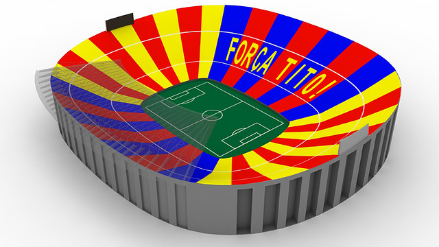 Thảm Mosaic trên Camp Nou dự kiến sẽ là Força Tito