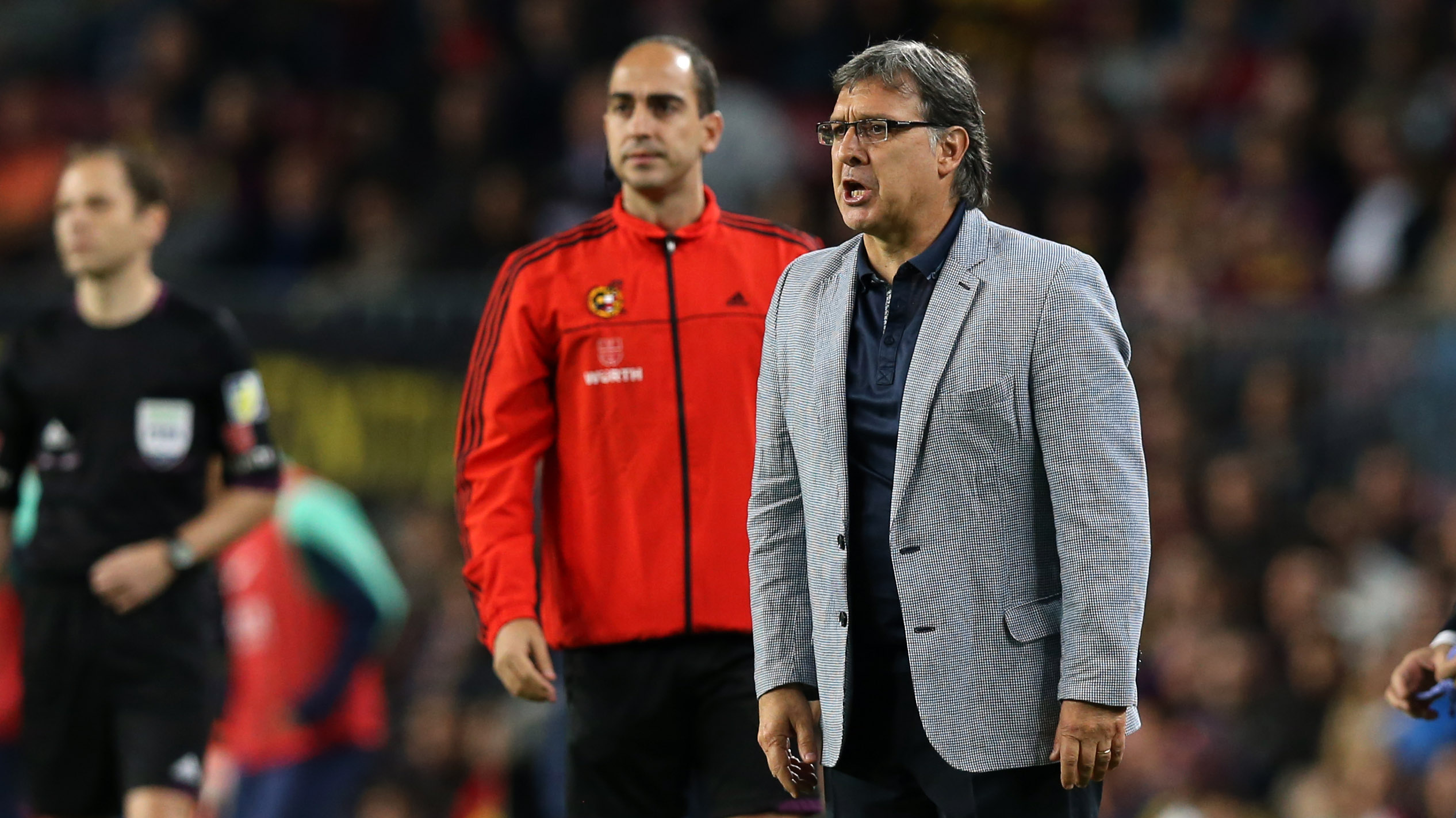 Tata Martino trong trận đấu với Espanyol