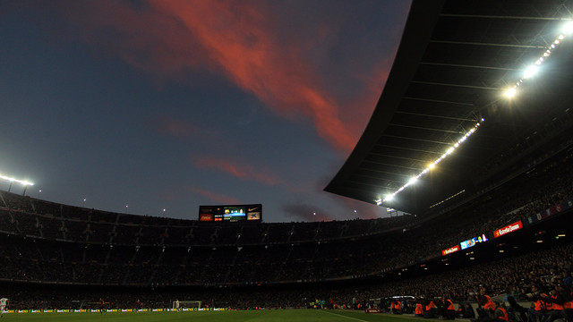 The Camp Nou during the win against Granada