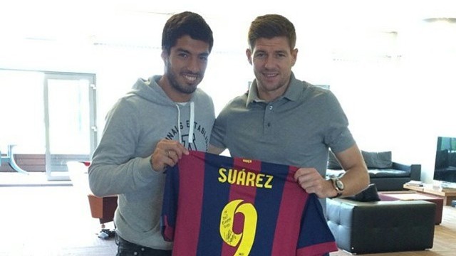 Luis Suarez và Steven Gerrard