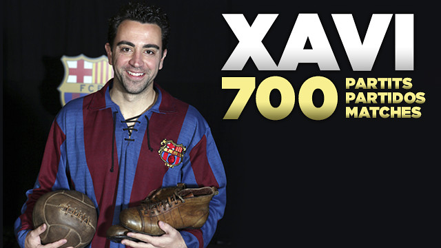 Xavi cán mốc 700 trận trong màu áo Barça